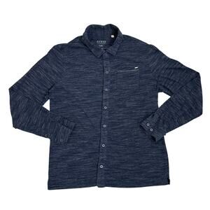 GUESS Blue Long Sleeve Casual Button Down Shirt Size Men's Large